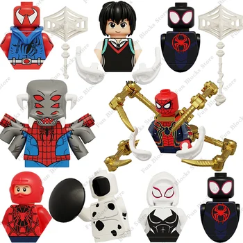 2023 Spider-Man Filmu Karikatūra Mini Darbības Rādītāji Ķieģeļi, Gvena Steisija Vietas Jūdzes Morales Brīnums Lelle Apkopot Modeli, Rotaļlietas Bērniem, Dāvanu