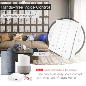 Darbojas Ar Alexa, Google Home Tuya Zigbee Slēdzis App Kontroles Ac100-250v Touch Panelis Gaismas Slēdzi Balss Kontroles 2/3 Veids