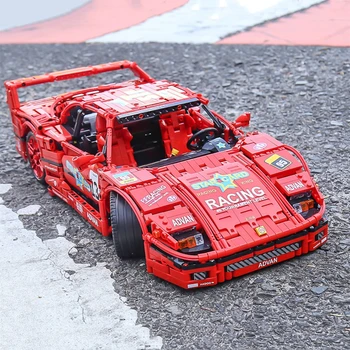 KM 98701 FerrariI F40 LM Super Sporta Auto 2688pcs Tehnoloģiju Saderīgas Ar Augsto tehnoloģiju Komplektē Celtniecības Bloki, Ķieģeļi, Rotaļlietas