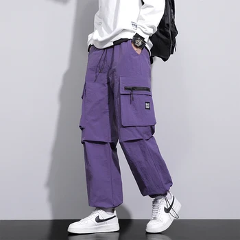 Y2k Hip-hop Kravas Bikses Multi-kabatas Instrumentu Elsas Harajuku Vīriešu Vintage Zaudēt Plaša Kāju Bikses Streetwear Gadījuma Bikses M-XXXL